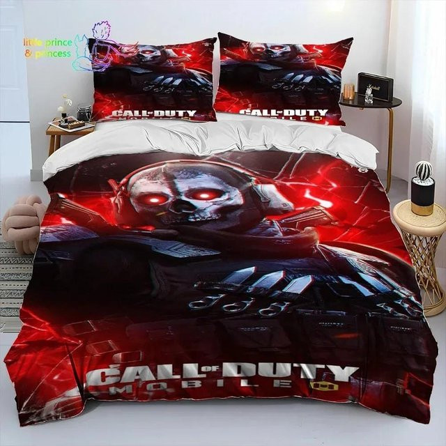Call of Duty Gamer Bettwäsche-Set von Binchi Outdoor Product in Rot, bestehend aus Bettdecke und Kissenbezug, B/H: 260 x 220 cm - Bild 1
