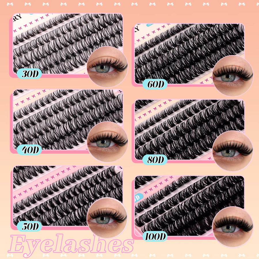 GEMERRY Cluster-Wimpern DIY-Set, Falsche Wimpern-Bündel - Bild 4