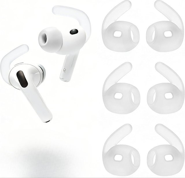 Anti-Verlust Ohrbügel für Apple AirPods Pro 3. Generation 2025, rutschfeste Ohrhörer-Griffe in Schwarz oder Weiß - Bild 1