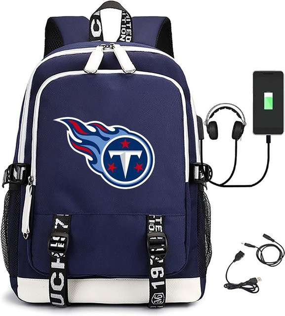 3-teiliges Schulrucksack-Set in Blau aus Oxford-Stoff mit großem Fassungsvermögen inklusive Federmäppchen und Schultergurt - Bild 1