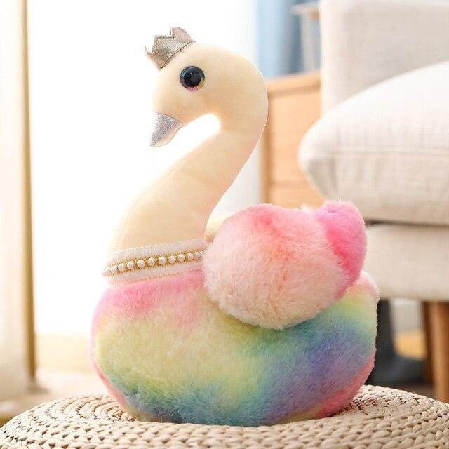 Binchi Keji Travel Kawaii Regenbogen Plüsch Schwan, Stofftier, 30cm, violett, ab 12 Jahre - Bild 1