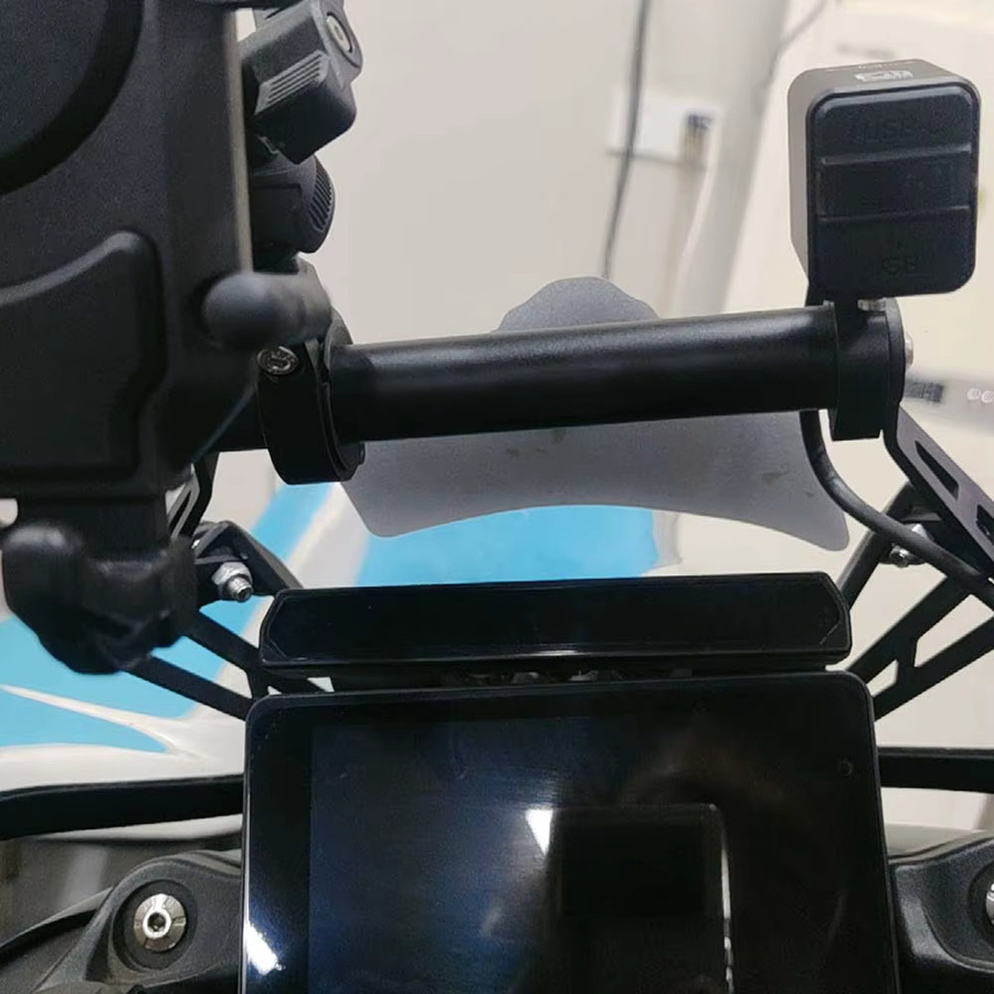 Motorrad Telefonhalterung und GPS Navigationshalter für Benelli TRK 702X in Schwarz - Bild 2