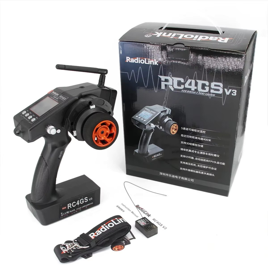 RadioLink RC4GS V3 5CH 5-Kanal-Sender, 2,4G, mit Gyro-Empfänger, black - Bild 4