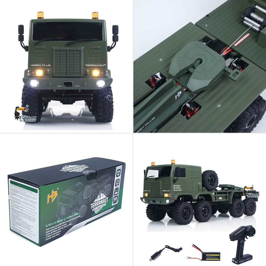 RC Militärlastwagen 8X8, 1:18, Elektro-Offroad-Auto, Metallgehäuse - Bild 1