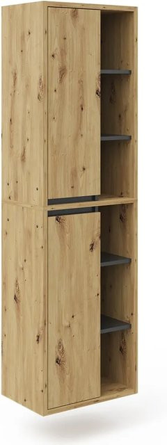 Vicco Badschrank Viola Eiche Hängeschrank und Hochschrank mit 2 Türen, B/T/H: 50 x 40 x 170 cm - Bild 2