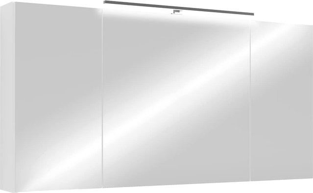 byLIVING Spiegelschrank SPREE mit LED-Beleuchtung und Soft-Close-Türen, Weiß, B/H/T: 120 x 60 x 15 cm - Bild 1