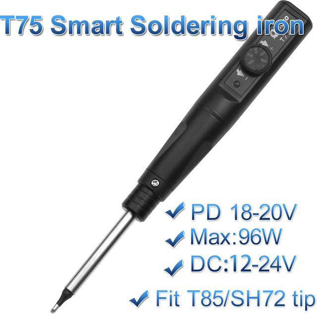 Quicko Elektrisches Lötkolben Kit T75 96W Smart Lötkolben Reparatur Werkzeug in Schwarz - Bild 1