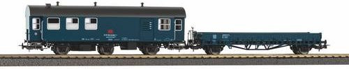 PIKO Werkstatt Umbauwagen mit Flachwagen 2er Set H0 - Bild 1
