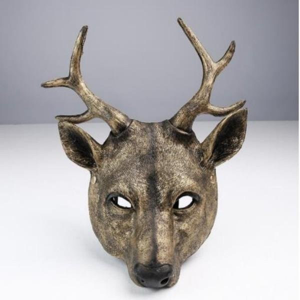 Happy Camp Cosplay Hirsch Maske 3D, Tier Maske, Gold, Schaumstoff - Bild 1