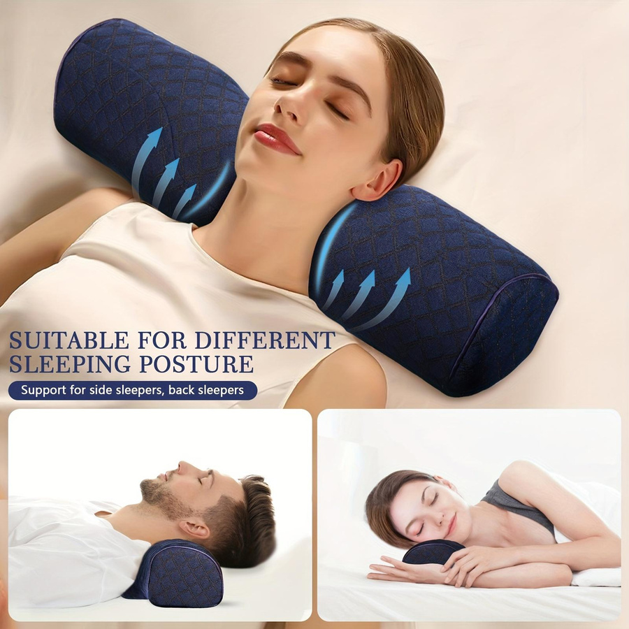 Orthopädisches Nackenkissen aus Memory Foam mit abnehmbarem Bezug, B/T/H: 45 x 15 x 10 cm - Bild 5