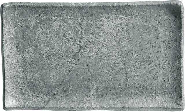 VEGA Platte Clawson mit Rand aus Melamin, grau, rechteckig, GN 1/4, B: 26,5 cm, T: 16,2 cm, H: 2 cm, 3er Pack - Bild 1