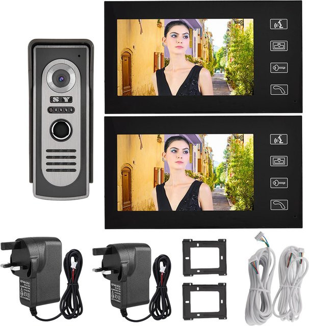 KONNWEI Smart Video-Türklingel Kit mit 7 Zoll LCD Display und Nachtsicht in Schwarz und Blau - Bild 1