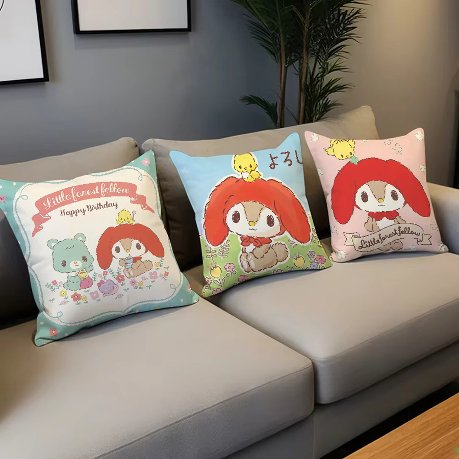 Sanrio Littleforestfellow Kissenbezug süße Kunst weicher Kissenbezug für Sofa und Wohnzimmer - Bild 4