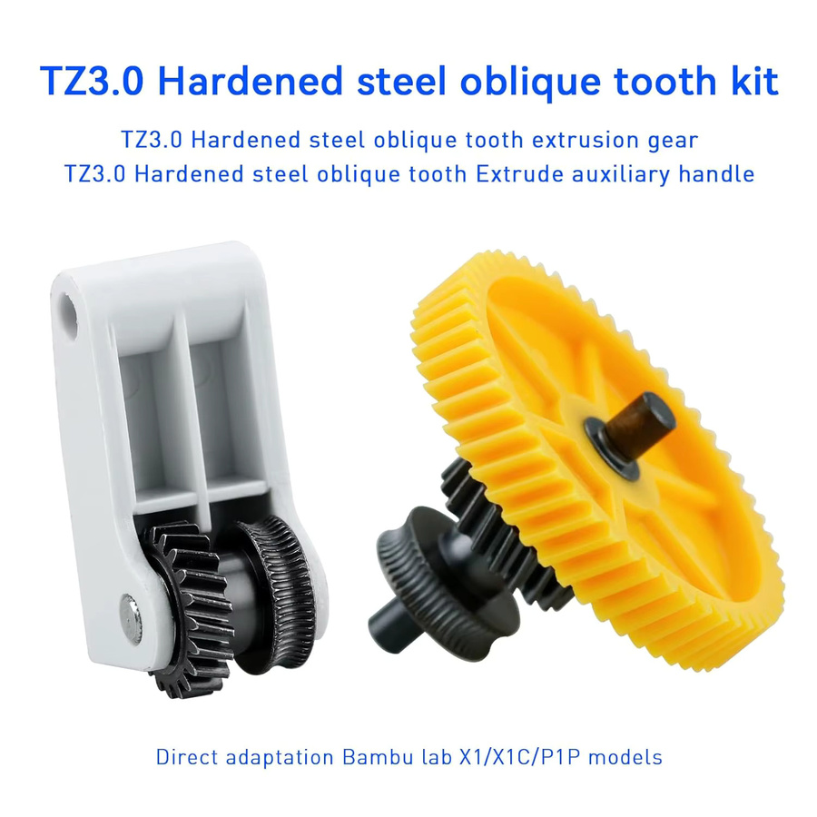 Bambu Lab Vollmetall-Extruder-Hotend mit gehärtetem Stahl-Schneckengetriebe und Direktantrieb Silikongriff für X1, X1C, P1, P1P und P1S - Bild 2