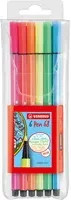 STABILO Pen 68 Fasermaler Neonfarben im 6er Etui, Mehrfarbig - Bild 1