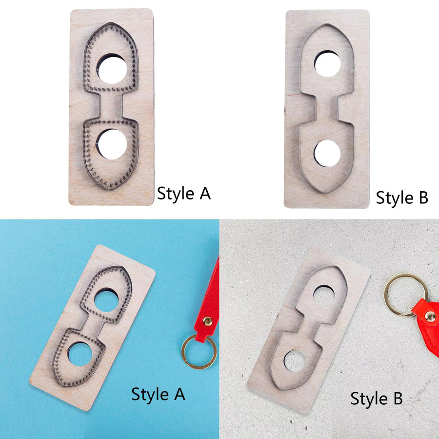 Homyl Leder-Stanzform für Schlüsselanhänger aus Metall in Silber - Bild 1