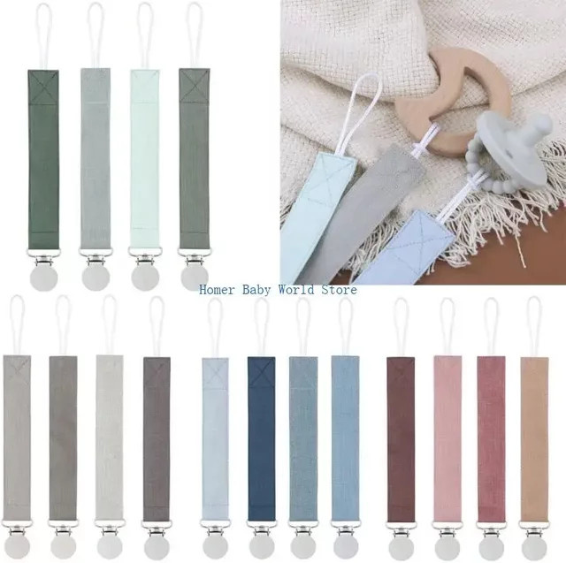 B2QD Baby Schnuller Clip Kette Set mit 4 Haltern und Verschlüssen - Bild 1