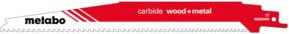 Metabo Säbelsägeblatt carbide wood + metal in Rot, Länge: 225 mm, Breite: 1,25 mm - Bild 1