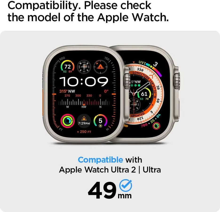 OAKCHARM Uhrenarmband-Zubehör, Schloss-Passform für Apple Watch Ultra 2/Ultra, 49 mm, Schwarz - Bild 2