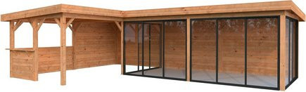 Palmako Connect Pavillon in Hellbraun, B/T/H: 721 x 332 x 240 cm - Bild 1