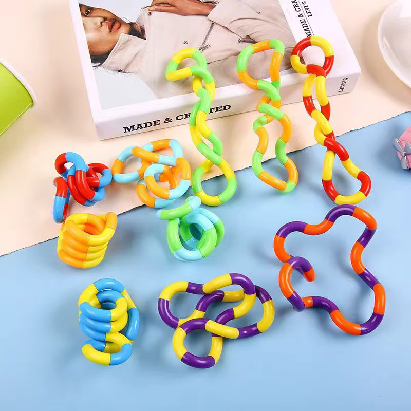 soulbao Regenbogen Kreis Verwicklung Seil Twist Zappeln Spielzeug, 2-teiliges Set - Bild 3