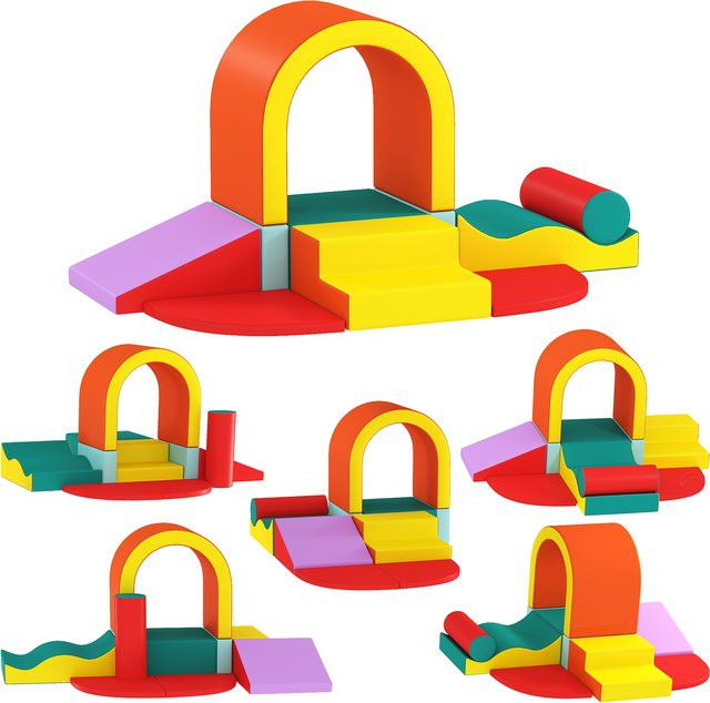 AIYAPLAY Motorik-Parcours, Lernspielzeug, 10-teiliges Set, mehrfarbig - Bild 1