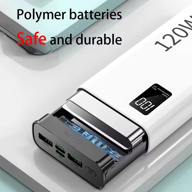 Power Bank mit 50000 mAh Kapazität und 120 W Superschnellladung in Schwarz - Bild 5