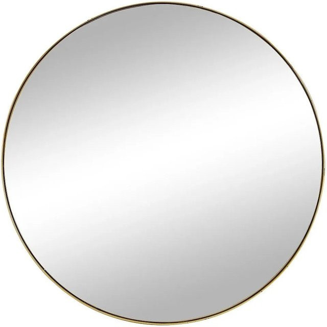 Vente-unique Wandspiegel Jaffrel Rund in Gold mit Metallrahmen, Durchmesser: 80 cm - Bild 1