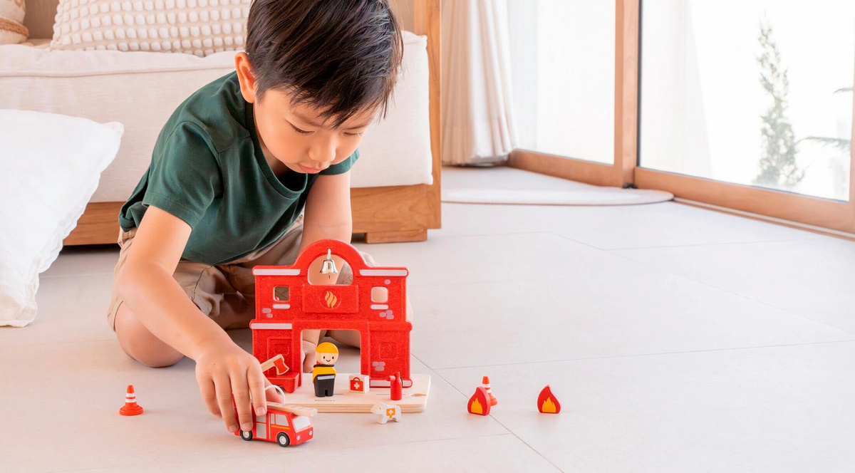 Plantoys Feuerwache, Straßenerweiterungsset, Feuerwehr, ab 3 Jahre - Bild 2