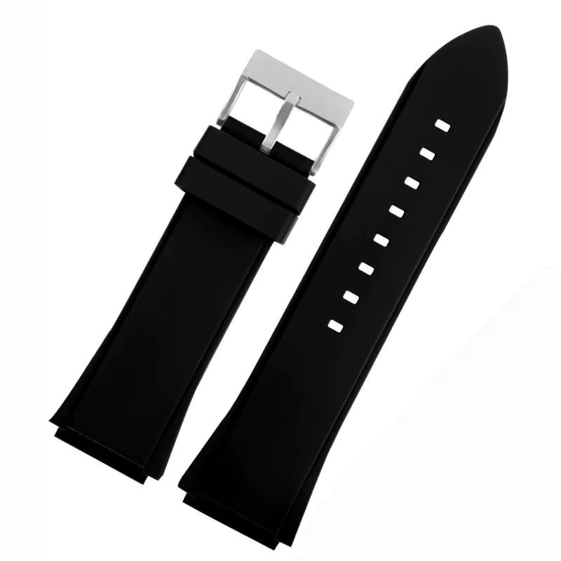 Uhrenarmband Aotelayer, Silikon, 22 mm, Schwarz - Bild 3