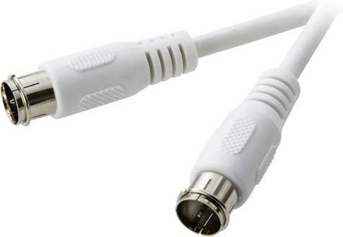 SpeaKa Professional SAT Anschlusskabel mit F-Quickstecker in Weiß, Länge: 1,50 m, 75 dB - Bild 1