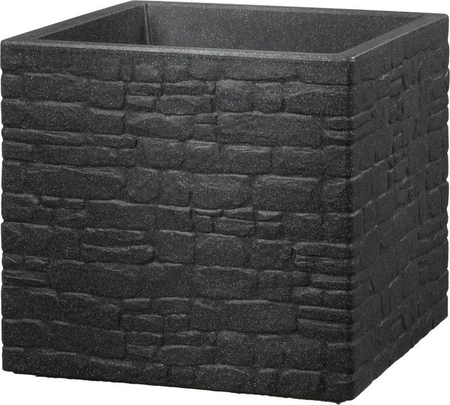 Scheurich Pflanzgefäß Muretto Blumentopf in Stony Black B/T/H: 28,5 x 28,5 x 28,5 cm - Bild 1