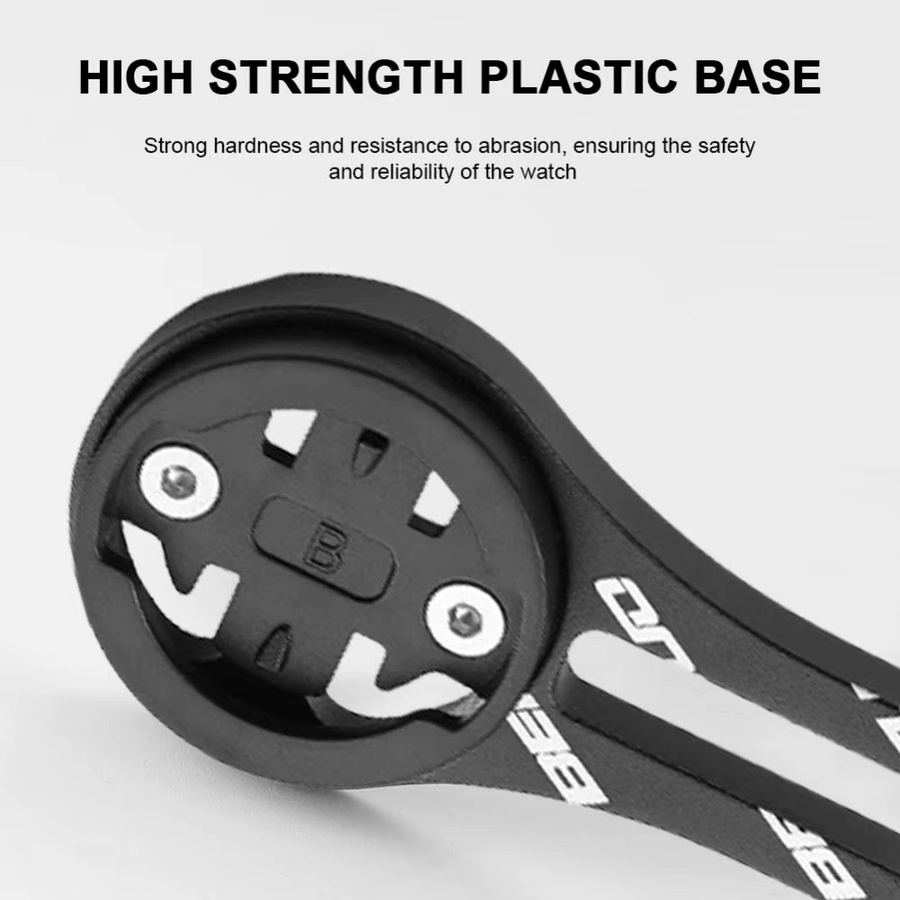 DOMEN Fahrradcomputer-Halterung aus Aluminiumlegierung für MTB und Rennräder, verstellbare Lenkerhalterung für Garmin, Cateye und Bryton, Schwarz - Bild 3