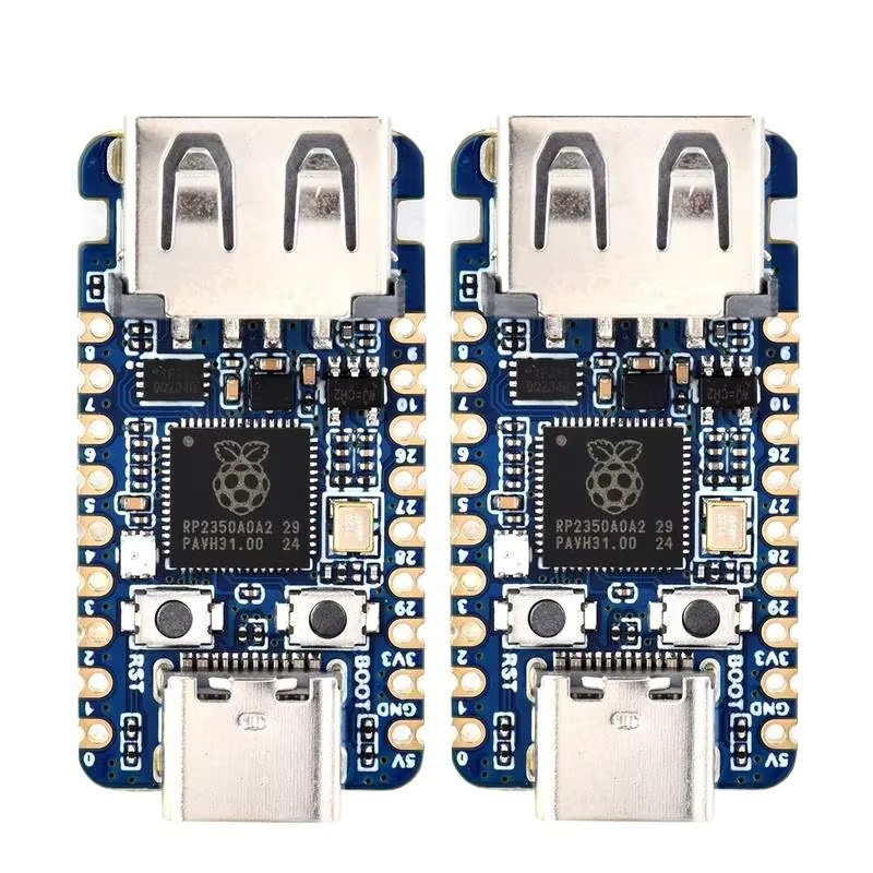 Raspberry Pi Pico 2 RP2350 Entwicklungsboard mit USB-A und USB-C Anschluss in Blau - Bild 2