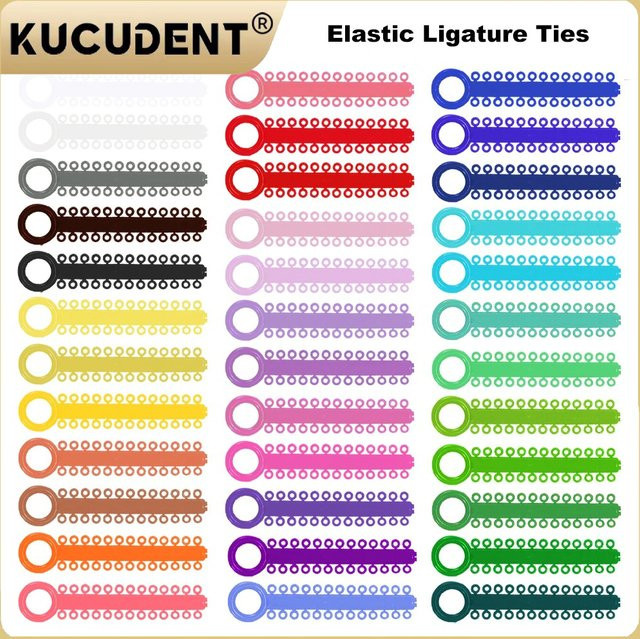 KUCUDENT Dentale kieferorthopädische elastische Ligatur, 40 Stück, Unisex - Bild 1