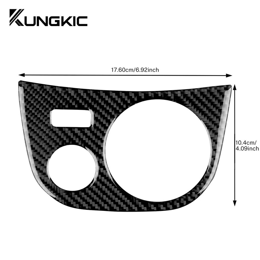 KUNGKIC Kohlefaser Aufkleber für Seat Leon MK2 1P in Schwarz als Getränkehalter-Panel Zubehör - Bild 5