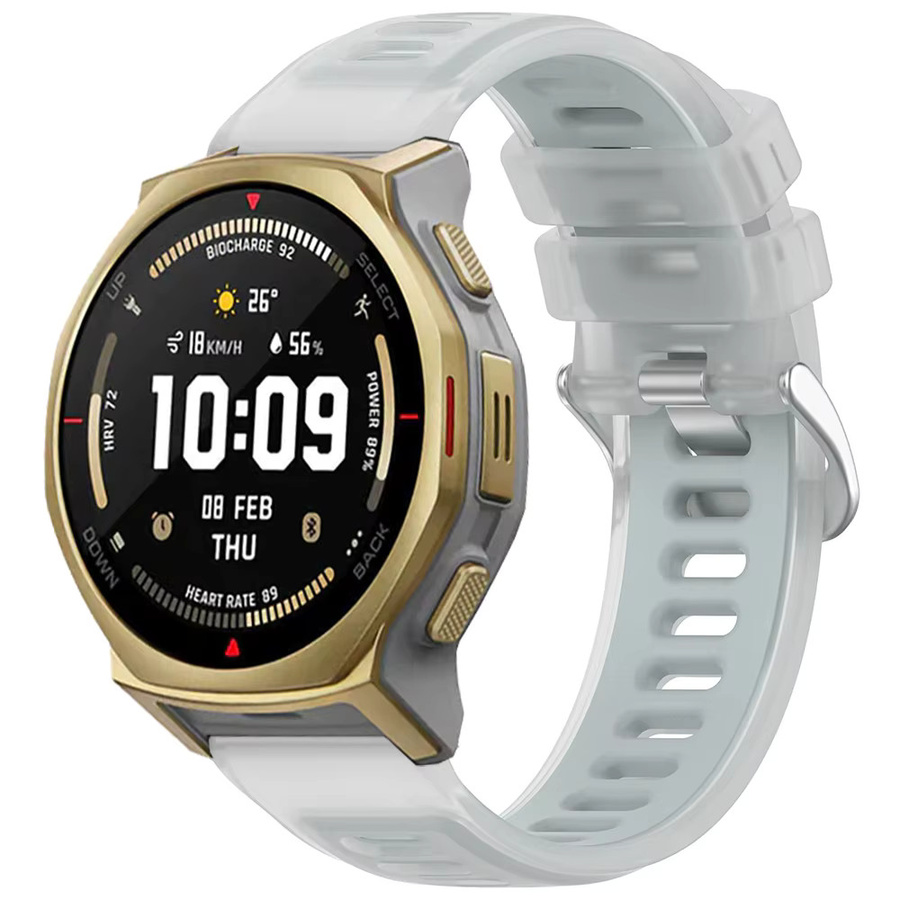 Amazfit Uhrenarmband Silikon, halbtransparent, 20mm 22mm, Unisex - Bild 2