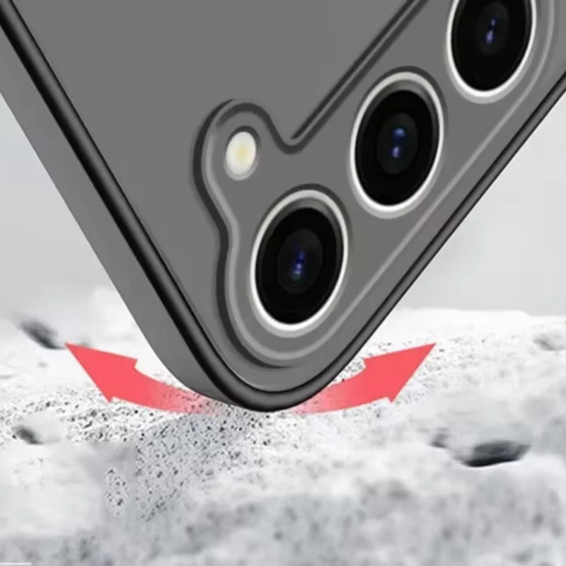 Samsung Handyhülle Frosted Drop Protection Case in Schwarz für Galaxy S24 Ultra S23+ S22 S20 S21FE A55 A54 A35 A25 A15 A05S - Bild 2