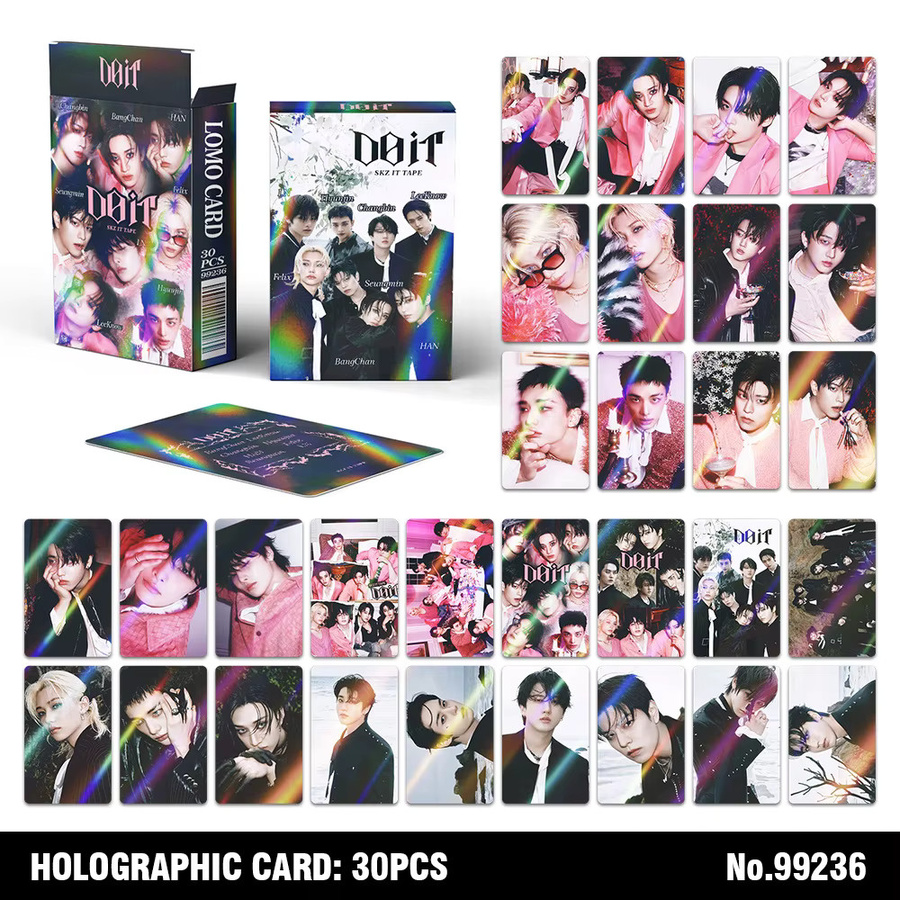 JYP Entertainment Stray Kids Laserkarten, 30-teiliges Set, bunt - Bild 5