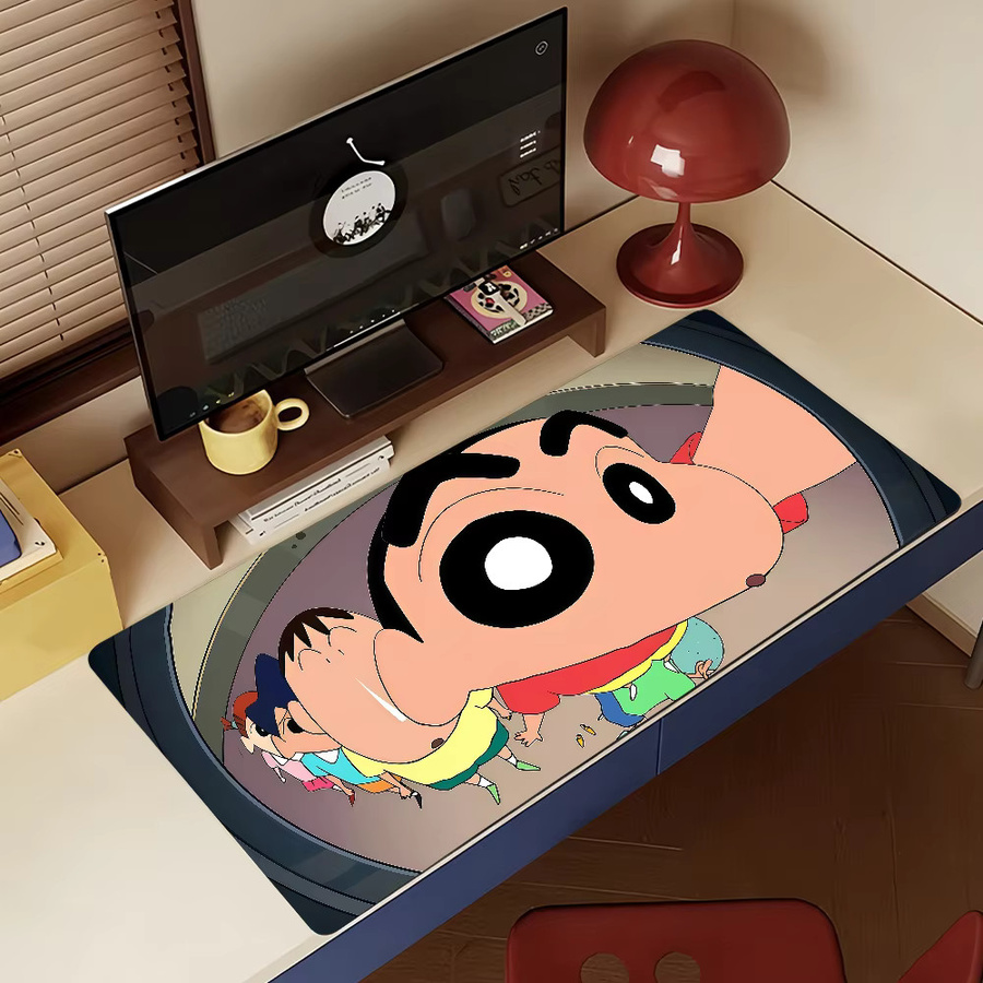 Crayon Shinchan XXL Gaming Mauspad in Multicolour, rutschfeste Schreibtischunterlage aus Gummi für PC und Laptop - Bild 4