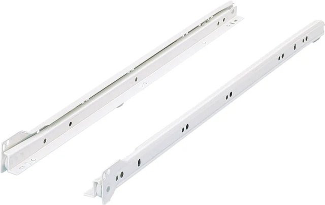 Hettich Rollschubführung Weiß Matt mit 20 kg Tragkraft, Länge: 450 mm - Bild 1