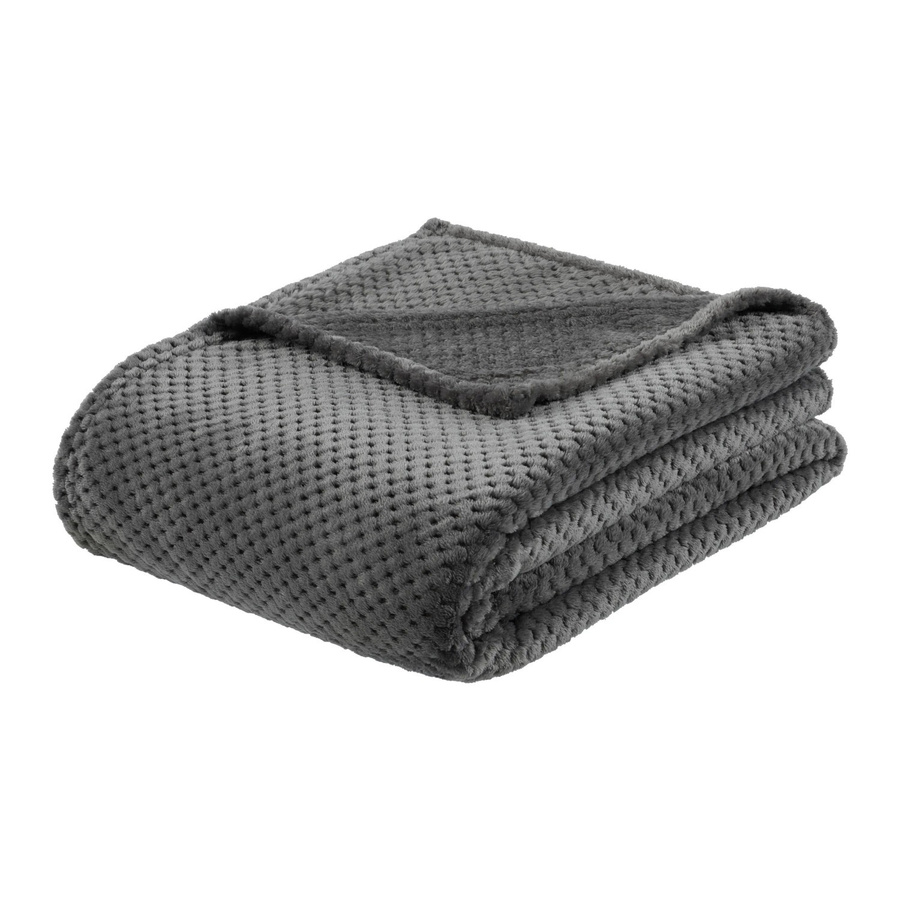 Mömax Kuscheldecke Lars in Grau, B/B: 140 x 180 cm, weiche Jacquard-Faser mit Oeko-Tex Standard 100 - Bild 2