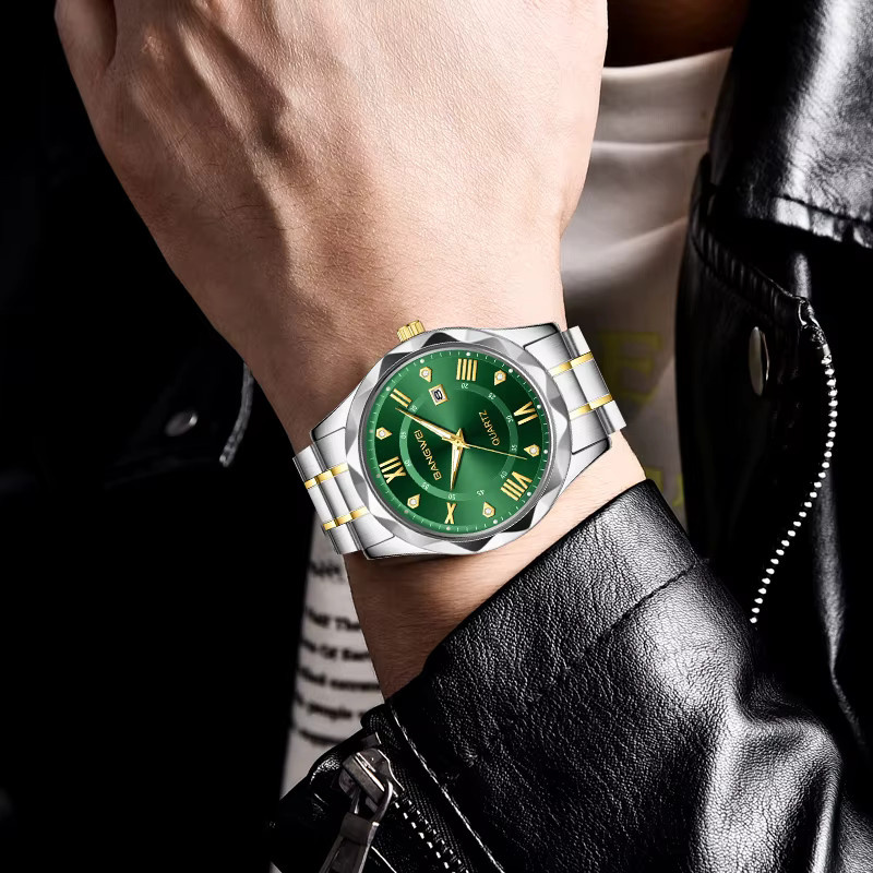 LIGE Armbanduhr, Quarz, Edelstahl, Schwarz, Herren - Bild 5