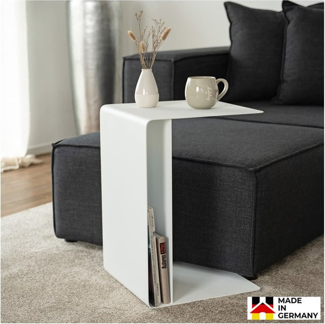 HOME DELUXE Beistelltisch ZIMA aus Metall in Beige, Breite: 58 cm, Tiefe: 38 cm - Bild 1