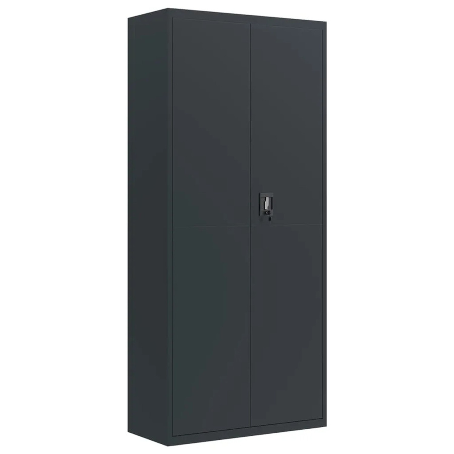 vidaXL Aktenschrank aus Stahl in Anthrazit mit Regalböden und Schloss, B/T/H: 90 x 40 x 200 cm - Bild 2