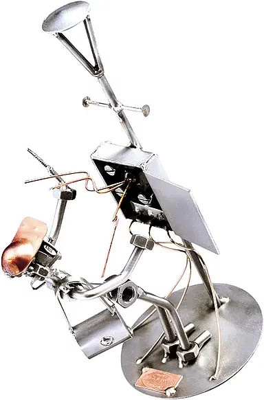 Schraubenmännchen Elektriker Elektroinstallateur von Hinz & Kunst in Silber aus Metall - Bild 1