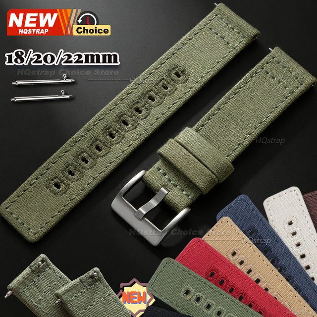 HQstrap Uhrenarmband Nylon-Canvas, Bunt, Unisex - Bild 1