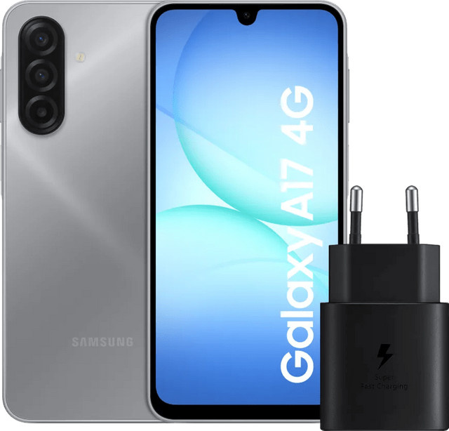 Samsung Galaxy A17 128GB Blau 4G mit Samsung 25 Watt Ladegerät Schwarz - Bild 1