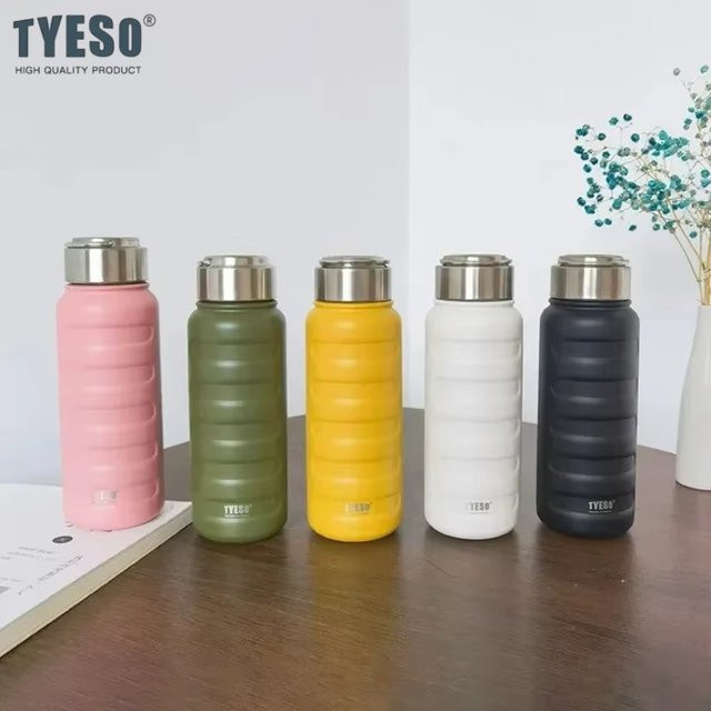 Tyeso Thermos-Wasserflasche aus Edelstahl in Grün, doppelwandige Isolierflasche für Sport und Outdoor - Bild 1