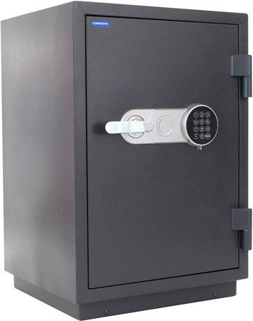Rottner Feuerschutztresor Sydney aus Stahl in Anthrazit und Schwarz, B: 48,5 cm, H: 71,5 cm - Bild 1
